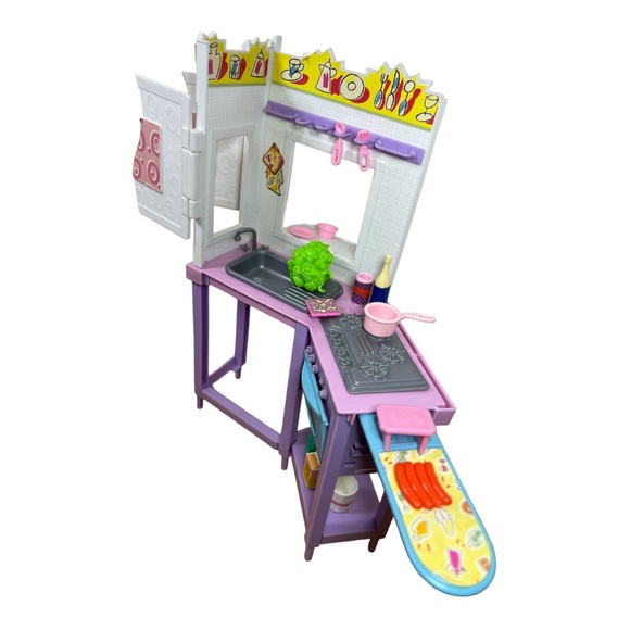 Vintage 2001 Barbie All Around Kitchen Playset with Barbie Doll - Picture 3 of 8